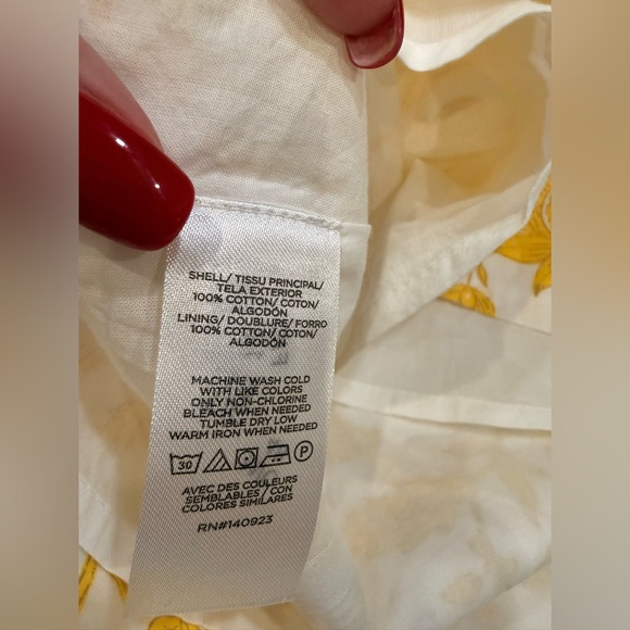 NWT Loft Floral Poplin Shirred Mini Dress – Size 8 - Picture 6 of 10